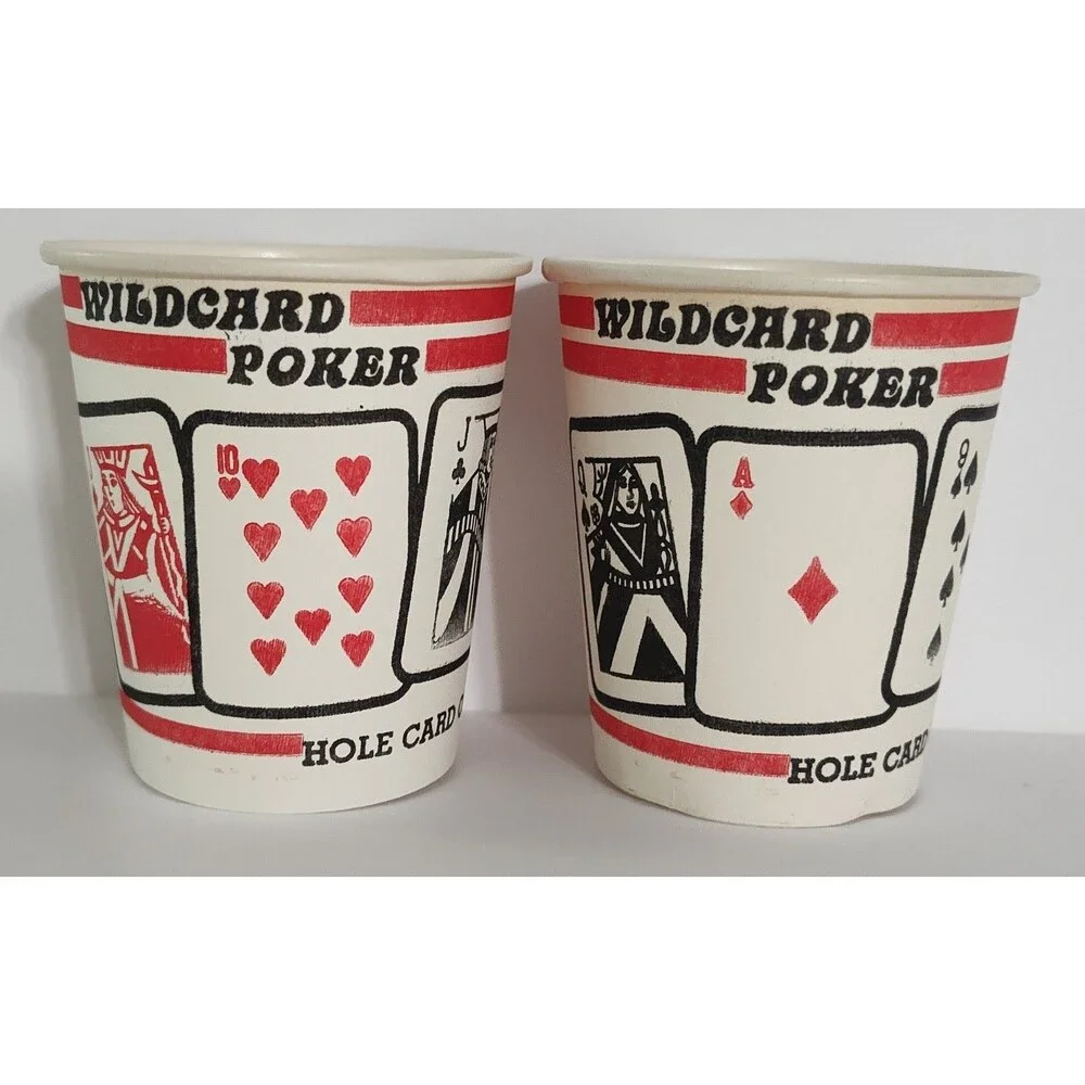 Terminator 2 Coffee Cups Wild Card Poker *Sold as pair Movie Prop Paper Ephemera - Picture 3 of 6